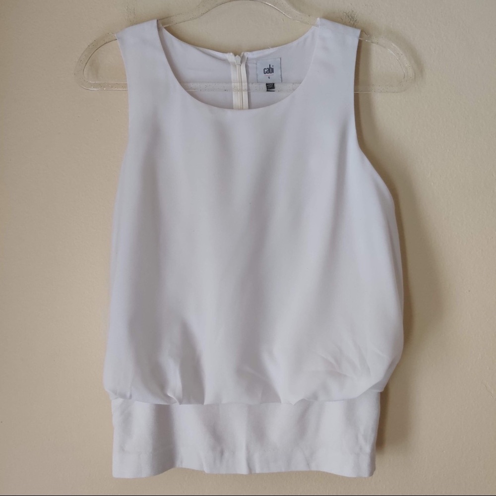 Cabi Indulgence Solid White Tank Top